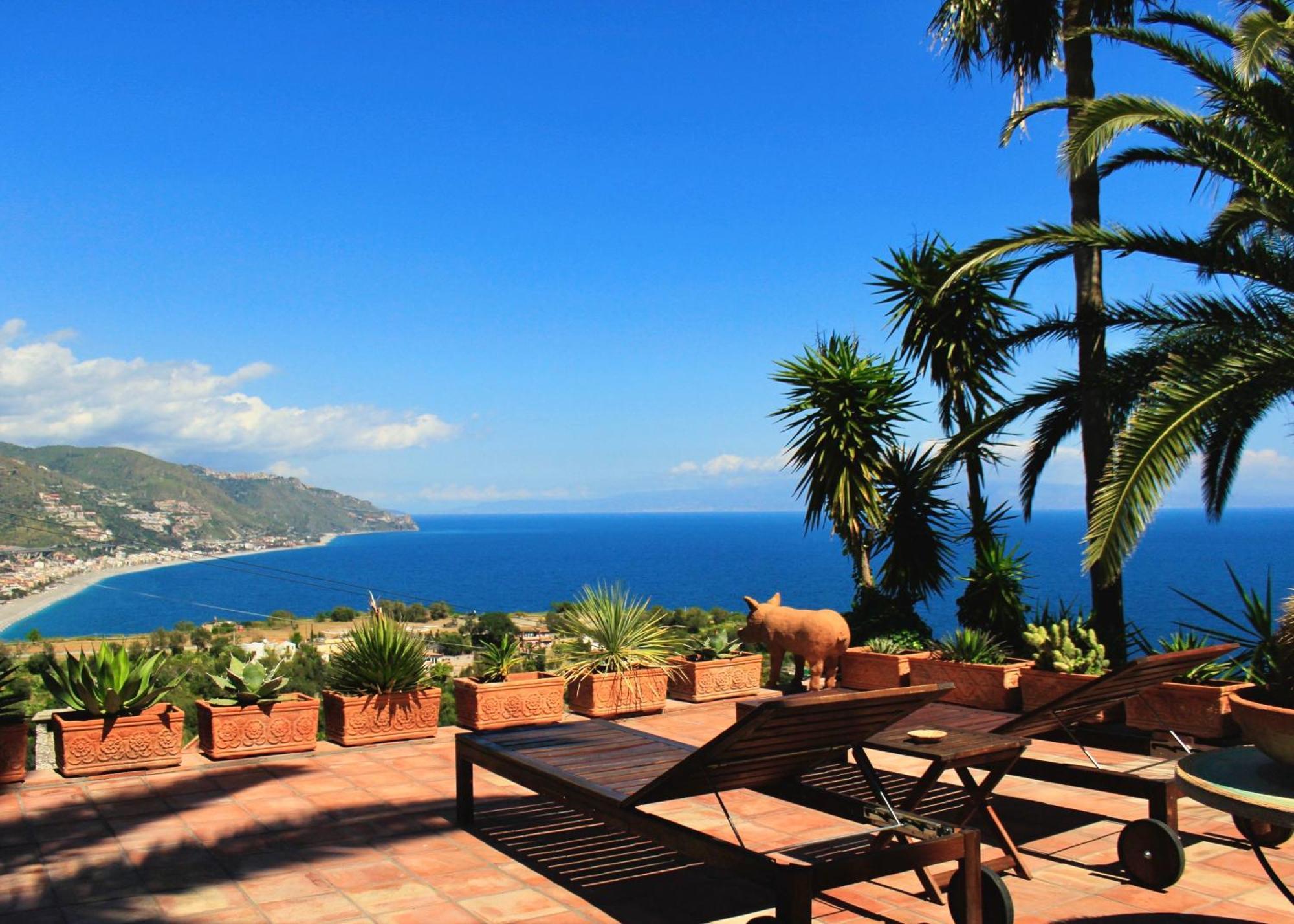 Villa Lou Taormina Private Villa With Panoramic Sea View Pool ภายนอก รูปภาพ