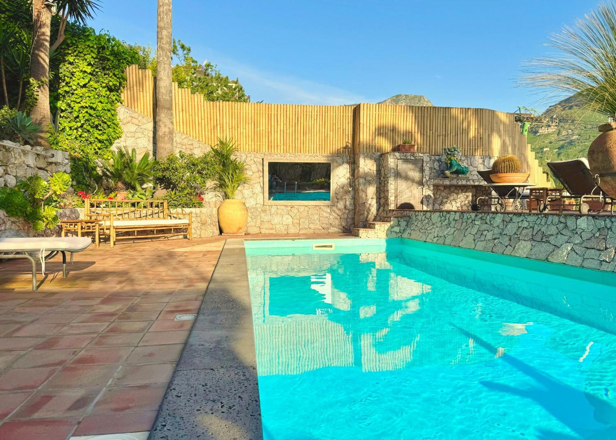 Villa Lou Taormina Private Villa With Panoramic Sea View Pool ภายนอก รูปภาพ