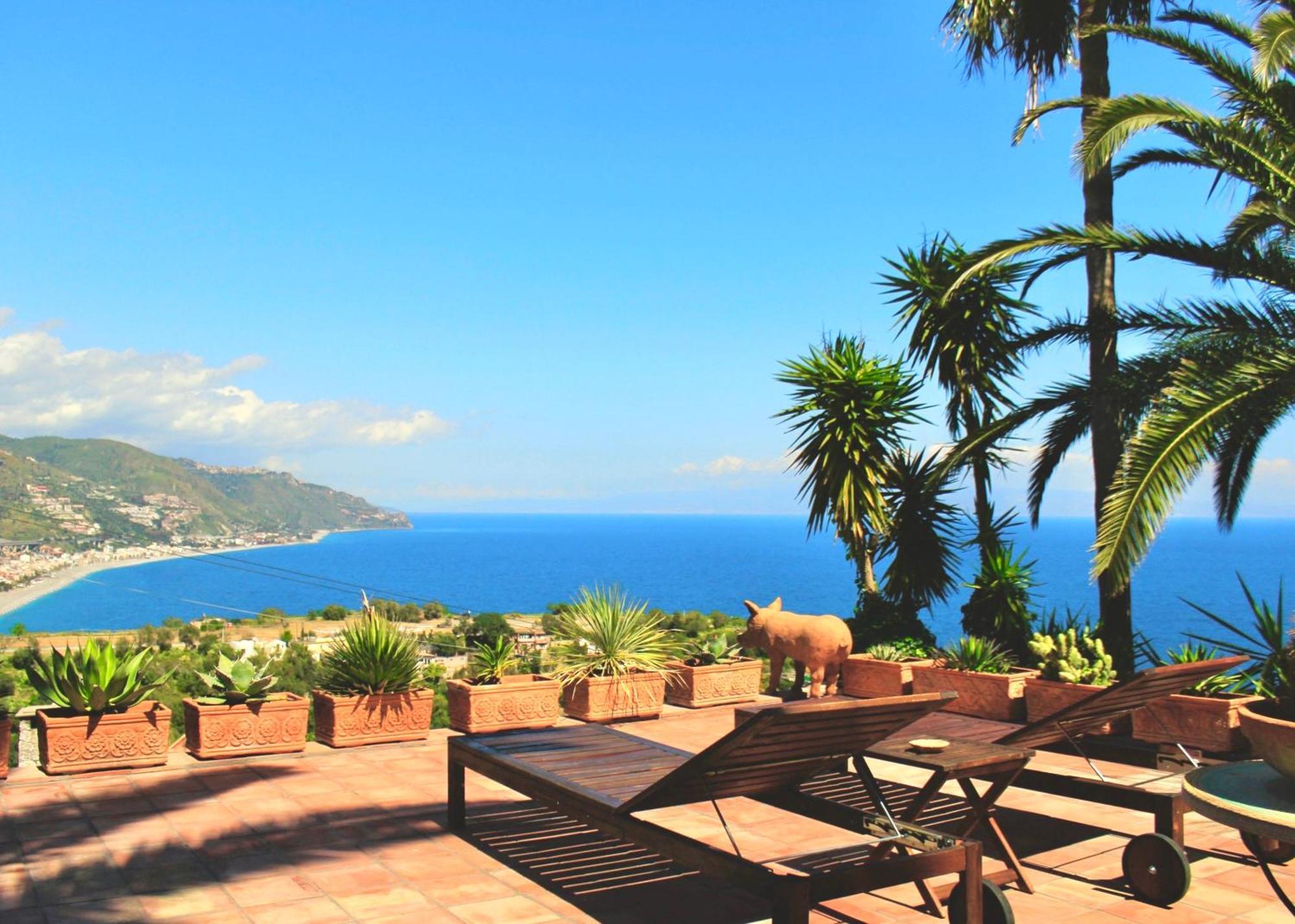 Villa Lou Taormina Private Villa With Panoramic Sea View Pool ภายนอก รูปภาพ